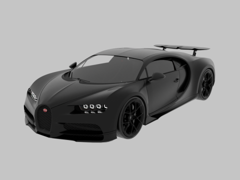BUGATTI chiron - sport car 3D Модель