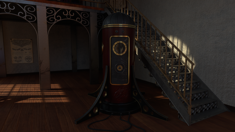SteamPunk Teleporter 3Dモデル .c4d .max .obj .3ds .fbx .stl .blend 