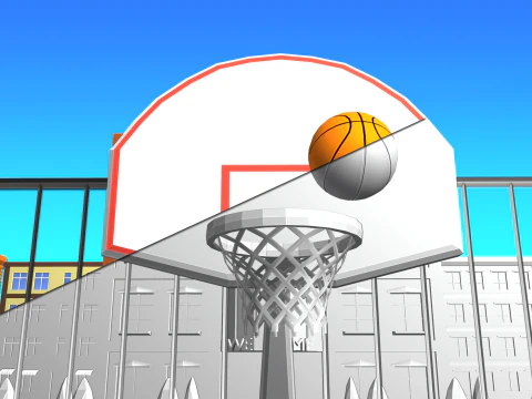 Basketball Court in Urban City 3D Model