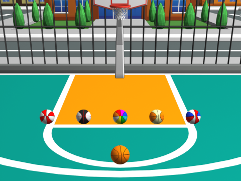 Basketball Court in Urban City 3D Модель