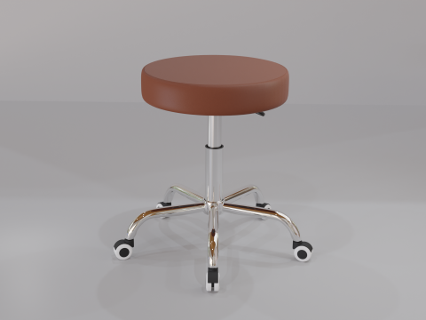 Hipoly leather bench 3D Model
