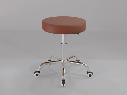 Hipoly leather bench 3D Model