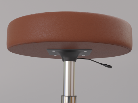 Hipoly leather bench 3D Модель