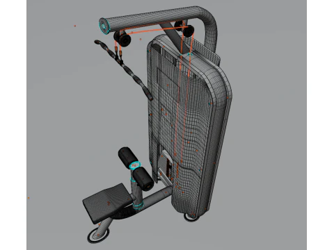 pulldown lateral Modelo 3D