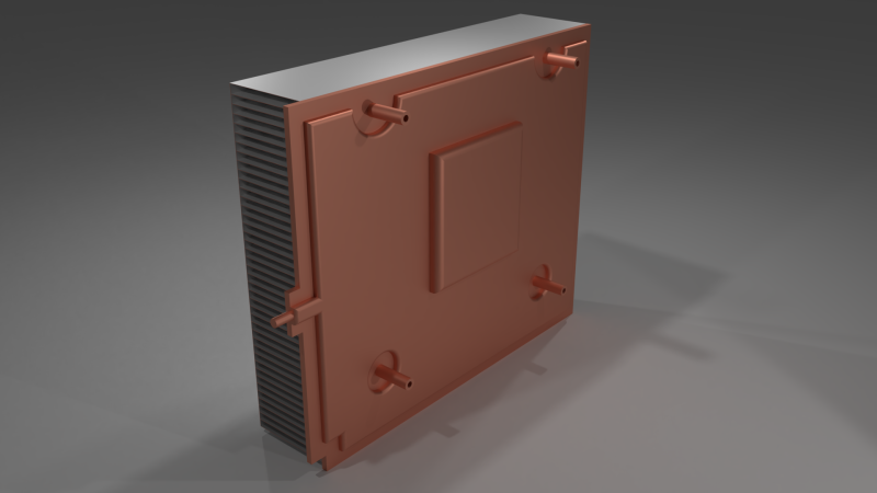 Radeon Vega RX 64 video card heatsink 3D Модель .c4d .max .obj .3ds .fbx .stl .blend 