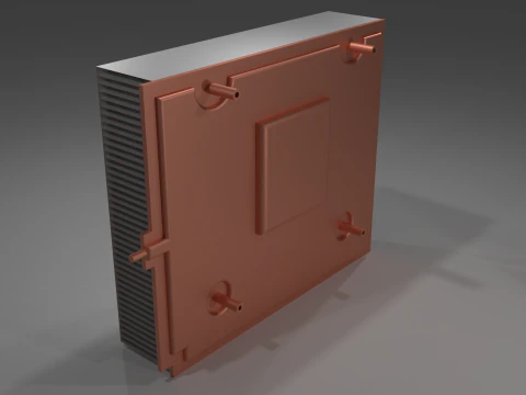 Radeon Vega RX 64 ビデオカード ヒートシンク 3Dモデル