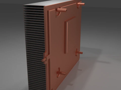 Radeon Vega RX 64 video card heatsink 3D Model