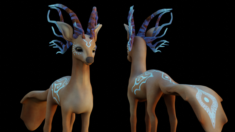 Pretty mouse deer 3D Модель .c4d .max .obj .3ds .fbx .stl .blend 