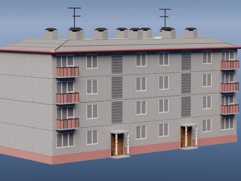 Ussr house Model 3D