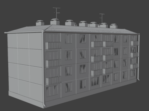 Ussr house Model 3D