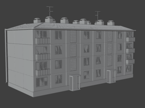 Ussr house Model 3D