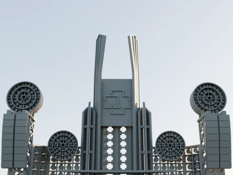 Sc&egrave;ne Rammstein Modèles 3D en vedette