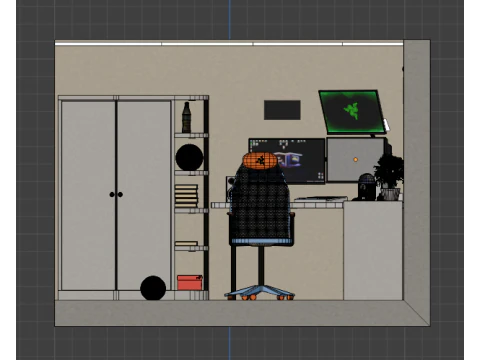 Interior do quarto Modelo 3D