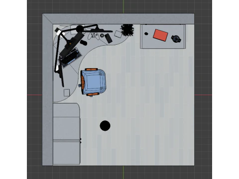 Interior do quarto Modelo 3D