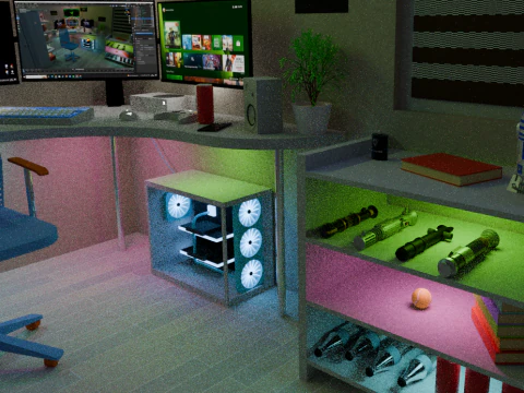 Interior do quarto Modelo 3D