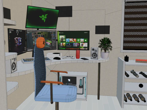 Interior do quarto Modelo 3D