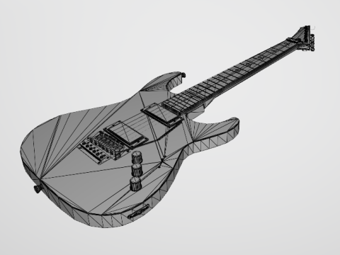 Metallica Electronic guitar KH-2 NECK THRU BODY 3D-Modell