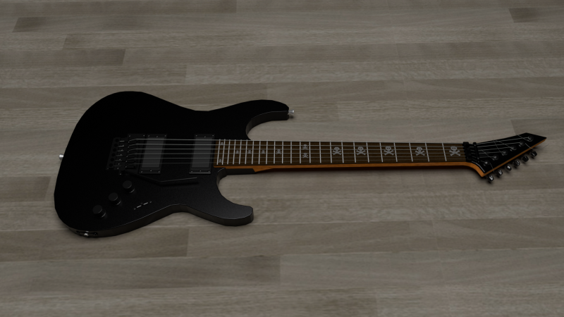 Metallica Electronic guitar KH-2 NECK THRU BODY 3D-Modell .c4d .max .obj .3ds .fbx .stl .blend 