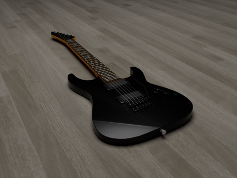 Metallica Electronic guitar KH-2 NECK THRU BODY 3D-Modell