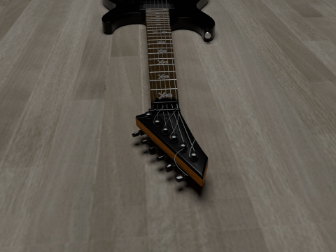 Metallica Electronic guitar KH-2 NECK THRU BODY 3D-Modell