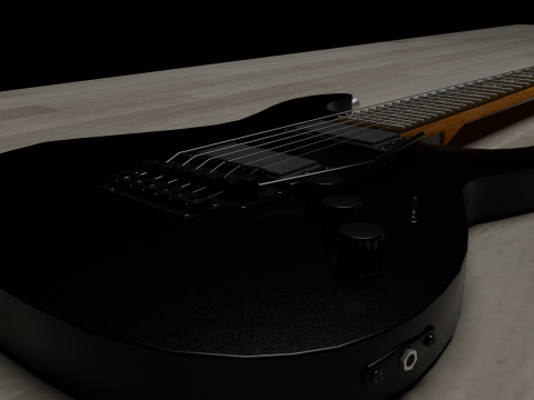 Metallica Electronic guitar KH-2 NECK THRU BODY 3D-Modell