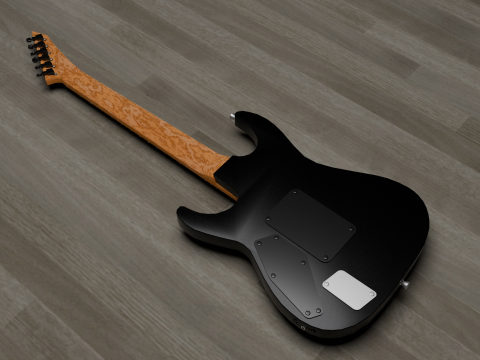 Metallica Electronic guitar KH-2 NECK THRU BODY 3D-Modell