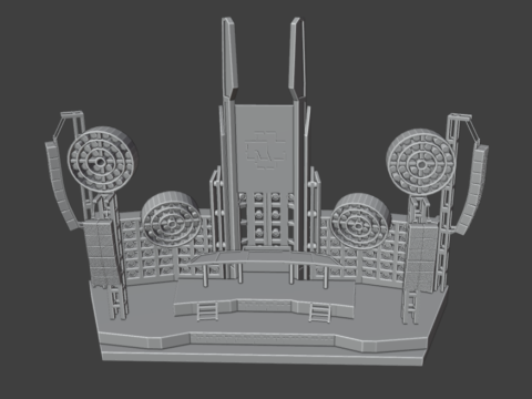 Rammstein stage Detailed 3D Baskı Modeli