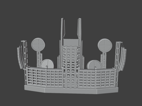 Rammstein stage Detailed 3D Baskı Modeli