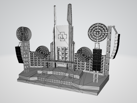 Rammstein stage Detailed 3D Baskı Modeli