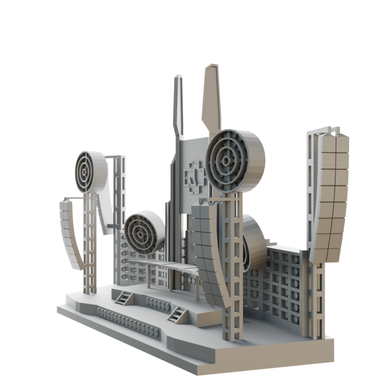 Rammstein stage Detailed 3D Baskı Modeli .c4d .max .obj .3ds .fbx .stl .blend 