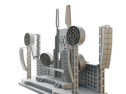 Rammstein stage Detailed 3Dプリントモデル