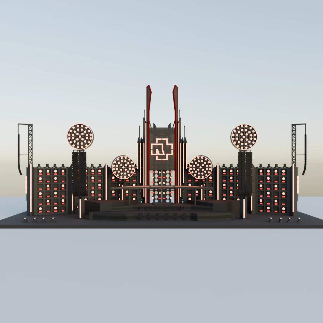 A complete model of the rammstein stage 3D Print Model .c4d .max .obj .3ds .fbx .stl .blend