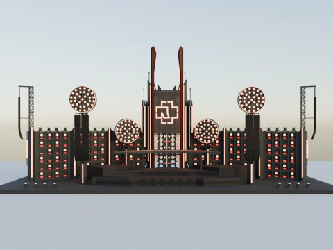 Rammstein 무대의 완전한 모델 3D 프린트 모델