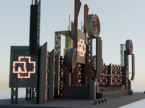 A complete model of the rammstein stage 3D Print Model