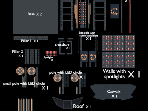 A complete model of the rammstein stage 3D प्रिंट मॉडल