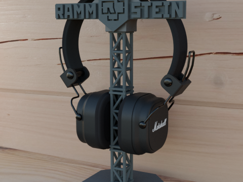 Rammstein headphone stand 3Dプリントモデル
