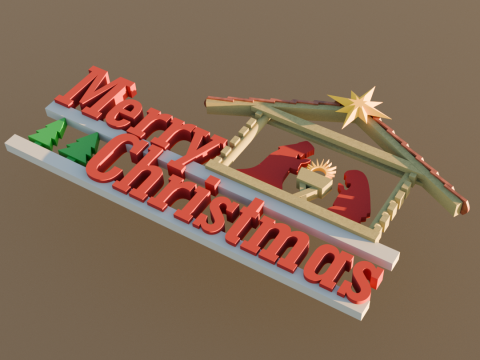 Merry Christmas 3Dプリントモデル