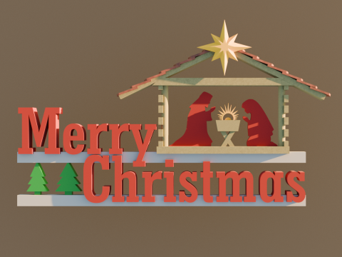 Merry Christmas 3Dプリントモデル
