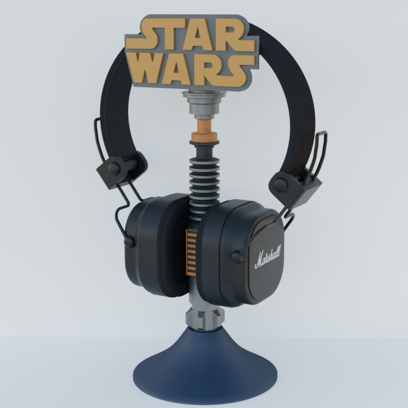 Star Wars headphone stand Light Saber 3D Принт Модель .c4d .max .obj .3ds .fbx .stl .blend