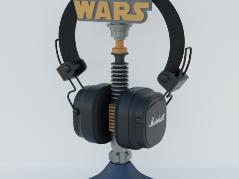 Star Wars headphone stand Light Saber 3Dプリントモデル
