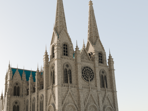 Gothic church 3Dプリントモデル