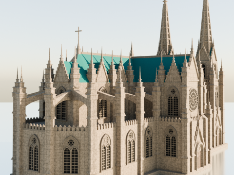 Gothic church 3D 프린트 모델