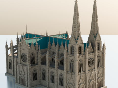 Gothic church 3D 프린트 모델