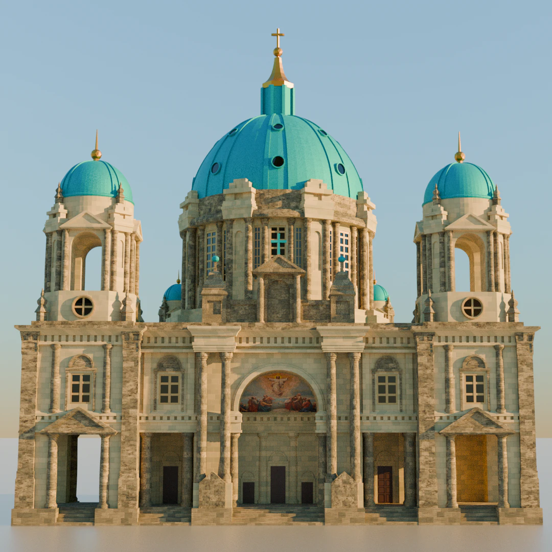 Berlin Cathedra - Berlin dom 3D Print Model .c4d .max .obj .3ds .fbx .stl .blend 