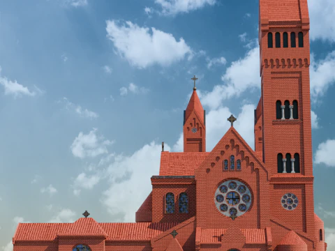 मिन्स्क में सेंट शिमोन और सेंट हेलेन चर्च 3D मॉडल