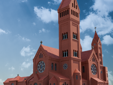 St Semeon and St Helens Church in Minsk 3D 模型