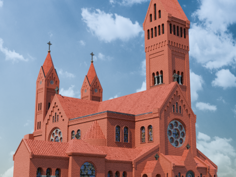 St Semeon and St Helens Church in Minsk 3D 模型