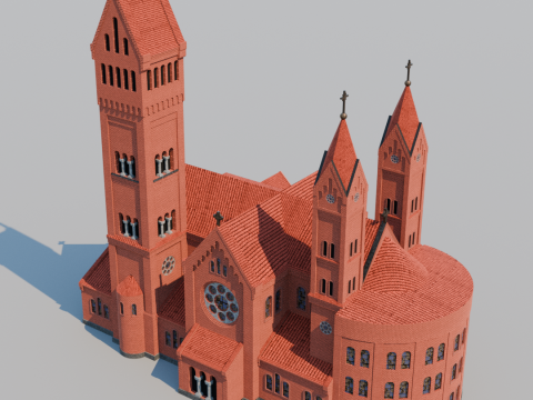 St Semeon and St Helens Church in Minsk 3D 模型