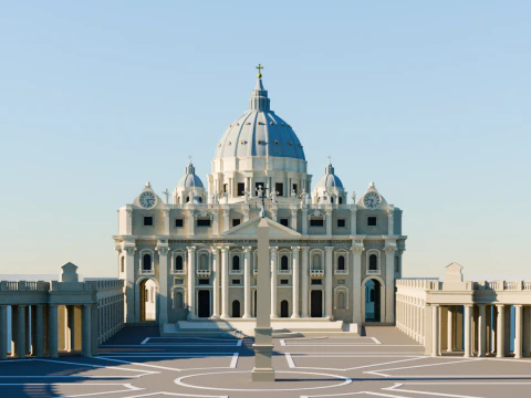 St Peter Basilica in vatican 3D Print Model