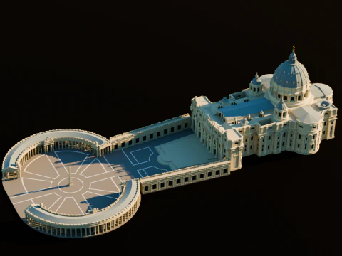 St Peter Basilica in vatican 3D Print Model